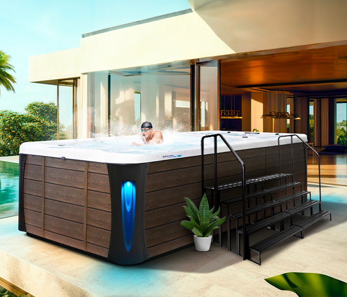 Calspas hot tub being used in a family setting - Highland